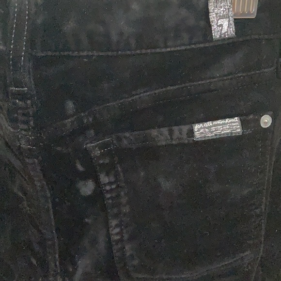 Women’s sz 29 black velvet nwot 7 for all mankind - Picture 2 of 6